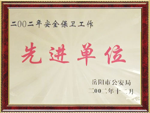 2002年安全保卫工作先进单位